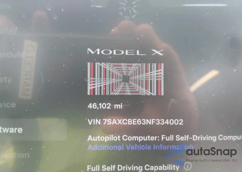 2022 Tesla Model X Plaid Tri Motor All-Wheel Drive from USA, damaged, VIN 7SAXCBE63NF334002